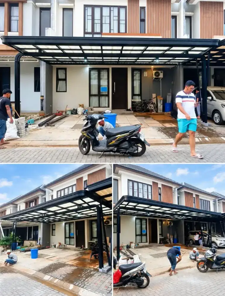 Kanopi holow besi galvanis modern premium