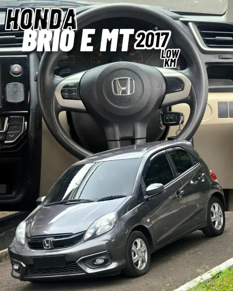 Honda BRIO E 2017 GREY Kondisi Sangat PRIMA Siap PAKAI