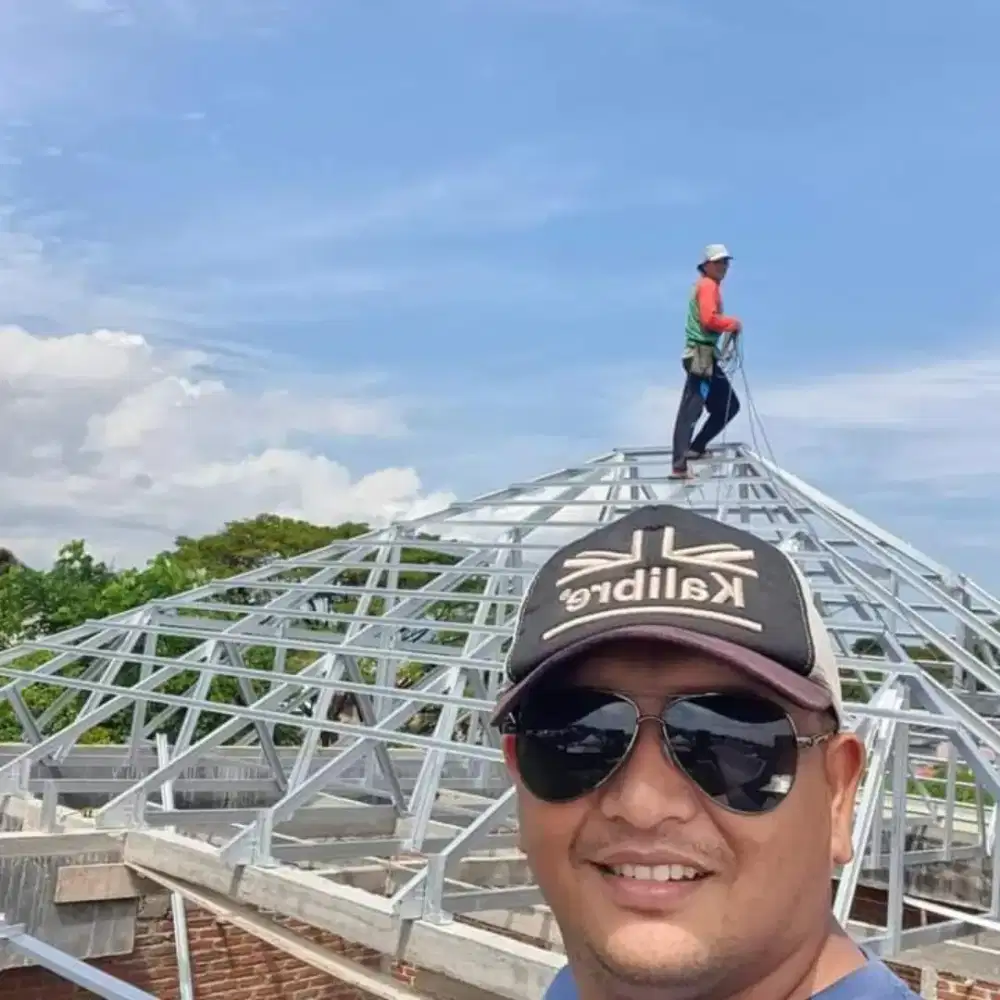 Service Atap lama ganti rangka baja ringan dan renovasi rumah