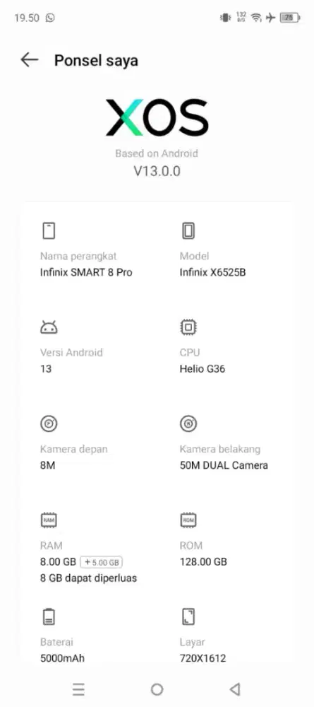 Infinix smart 8 pro 8/128 fullset