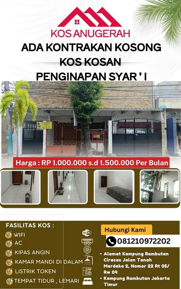 Kost2an,Penginapan Syar'i di Jakarta Timur