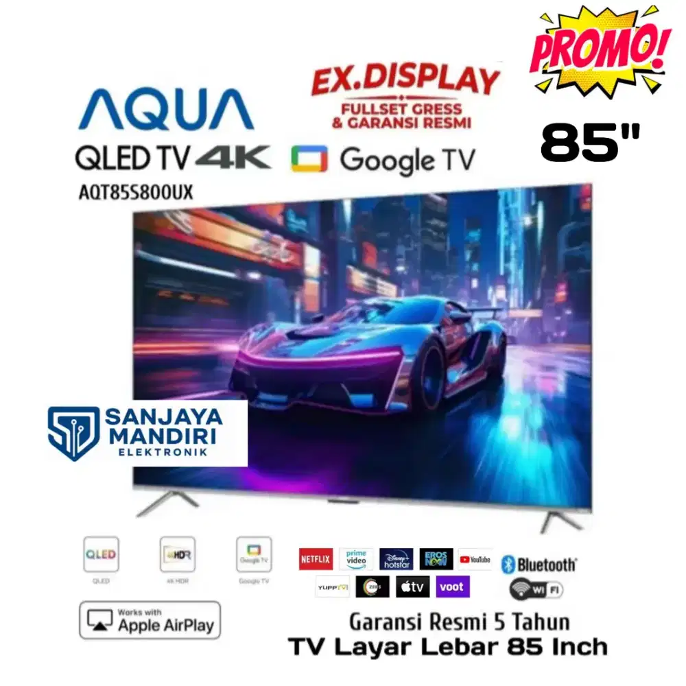 AQUA QLED 4K UHD GOOGLE TV 85 Dolby Vision Atmos AQT85S800UX HDR10+