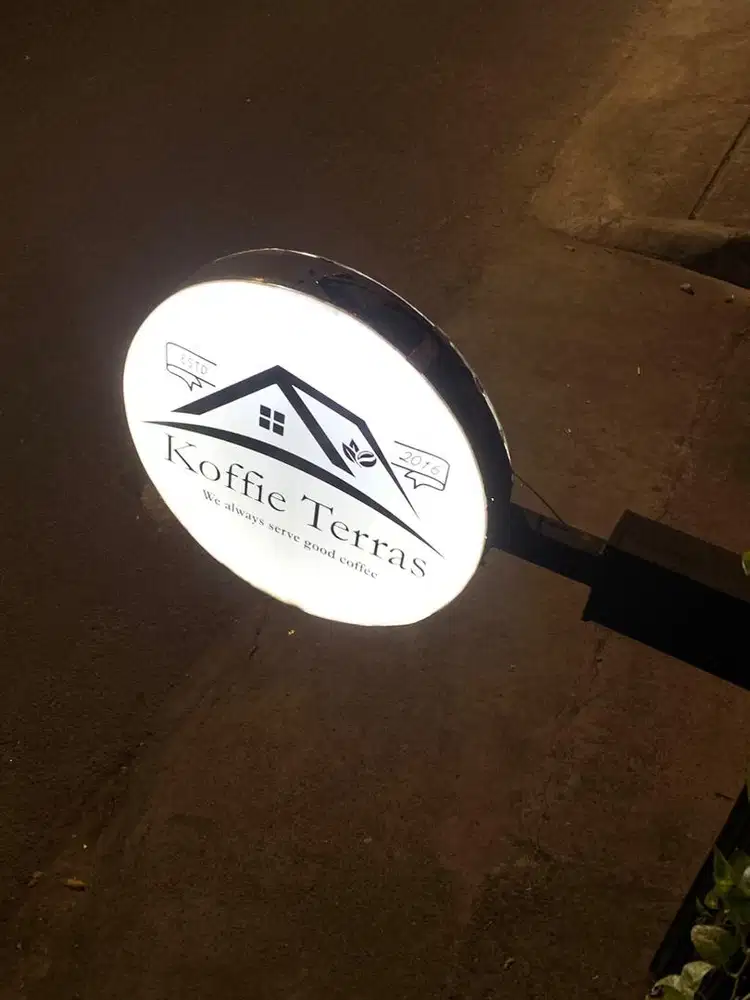 Lampu Neon Box Sign untuk usaha diameter 60cm