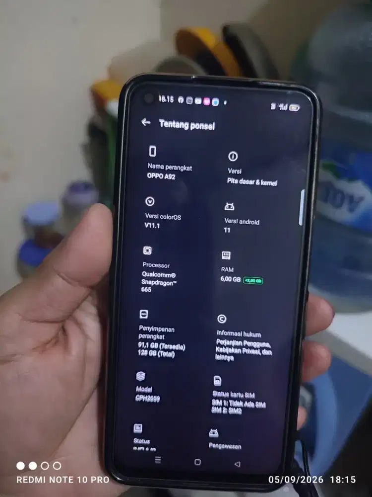 Jual Hp Oppo A92 Ram 6/128gb Fullset