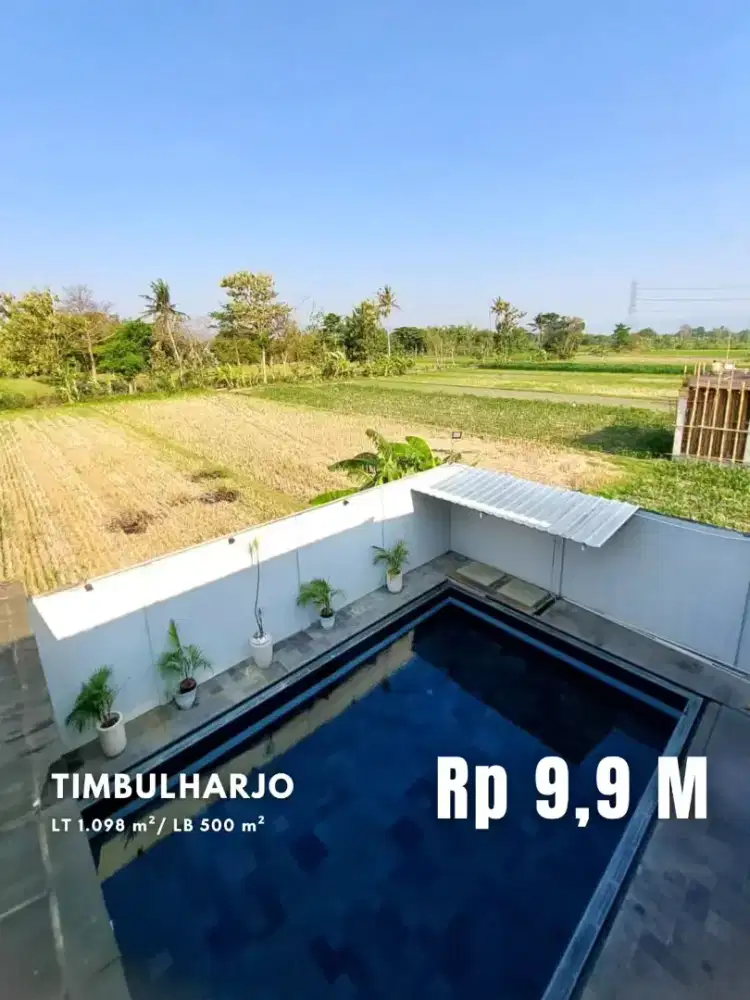 Dijual Villa Mewah View Persawahan dekat Rumah Budaya Tembi