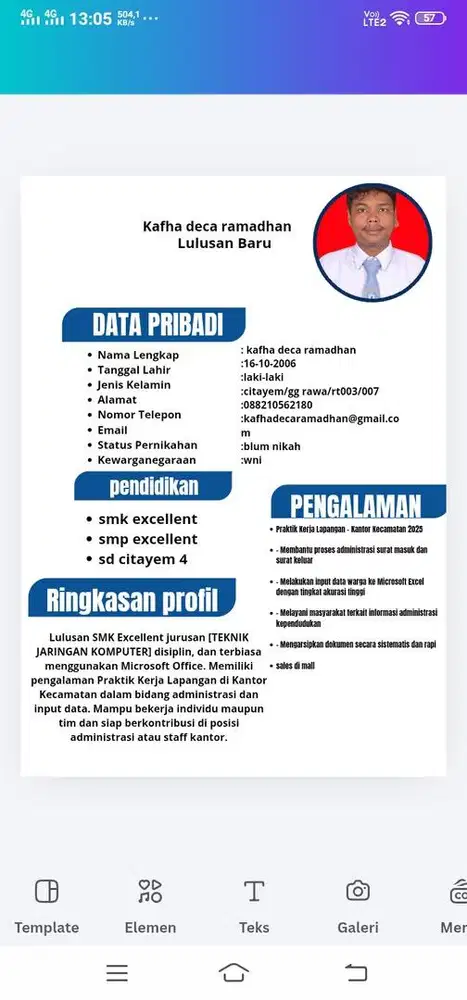 Info loker usia 20