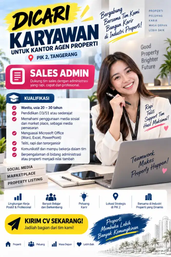 Lowongan Sales Admin Properti