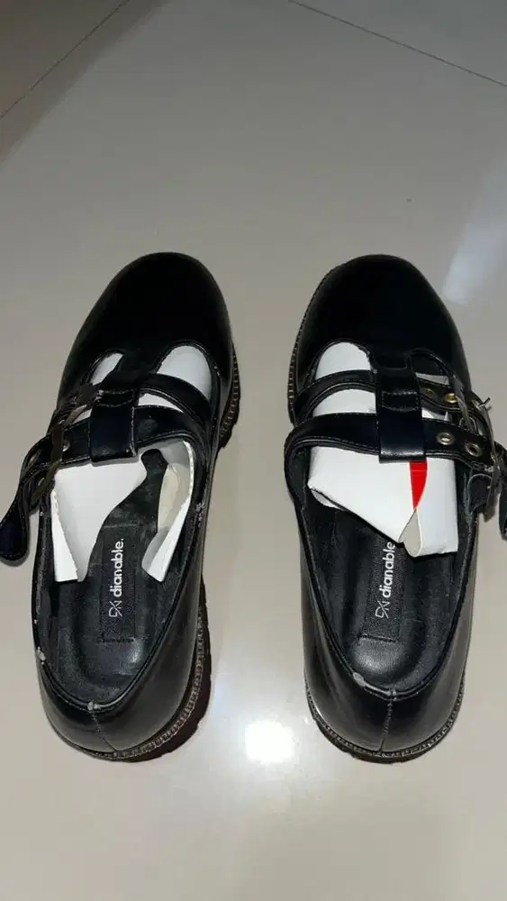 Sepatu Mary Jane Platform Hitam - Dianable