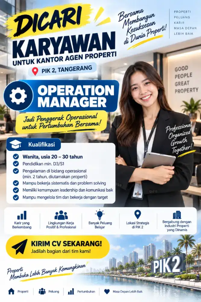 Lowongan Operation Manager Properti