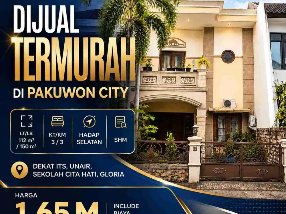 Termurah Pakuwon City rumah harga 1M an
