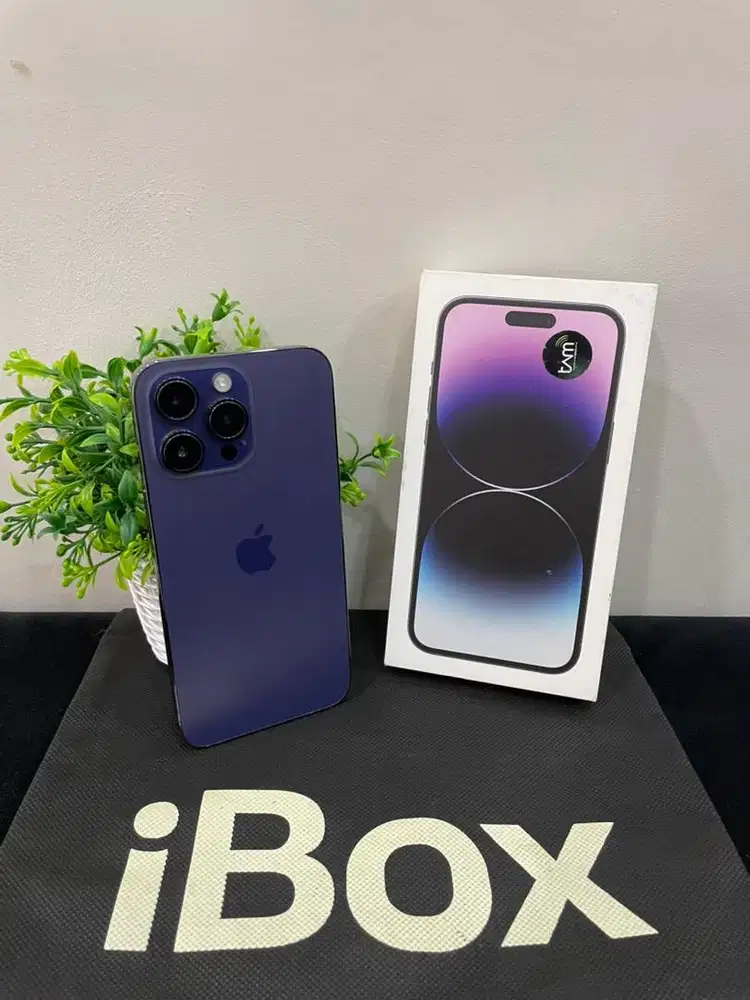 IPhone 14 ProMax 128GB iBox Deep Purple mulus Fullset Ori BH 100%