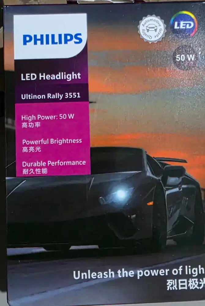 LED Headlight H4 Original Philip White