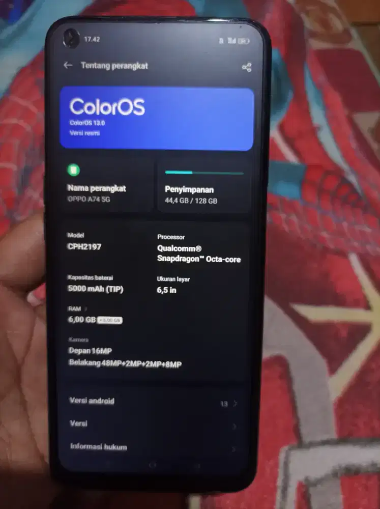 Oppo a74 5g fullset pemakaian cewe