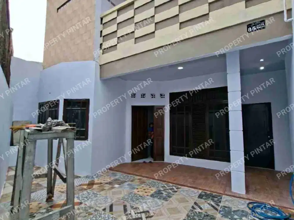 DI JUAL RUMAH MURAH 2 LANTAI AKSES MOTOR KE JLN AKSES JAK LINGKO HANYA 15 METER DI CONDET