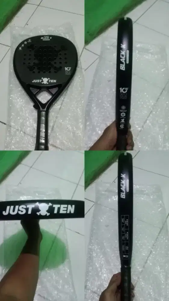 Raket Padel JustTen Black K Evolution