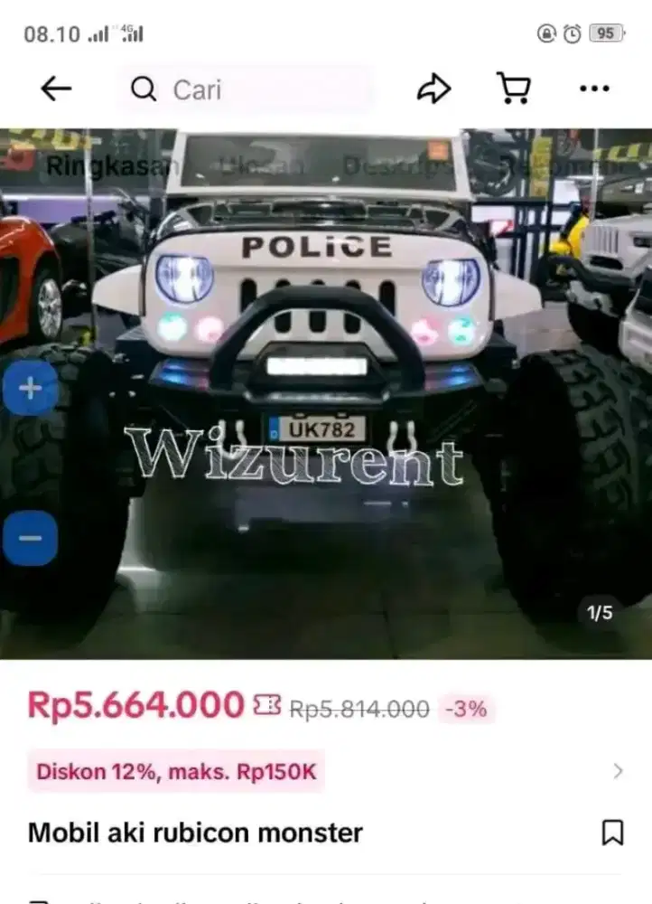 Mobilan aki seken rasa baru.