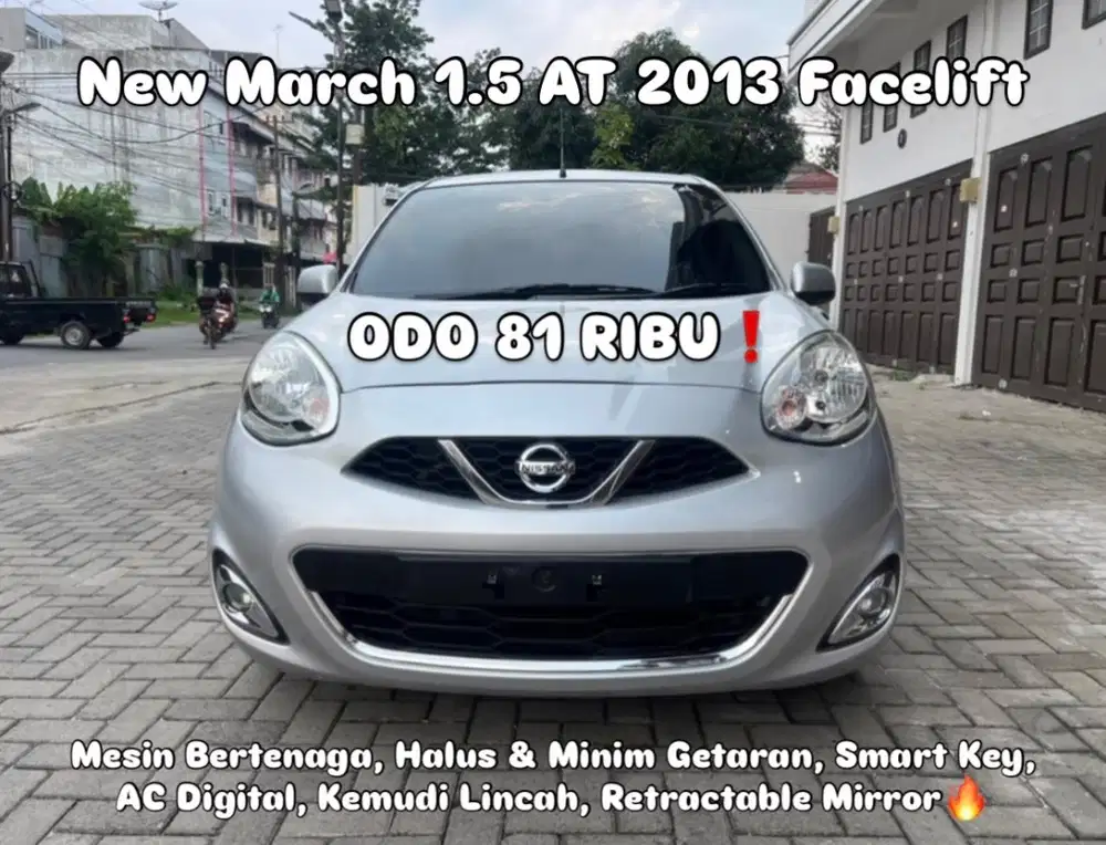 (TDP 22 JUTA!) Nissan New March 1.5 Automatic Silver 2013 (Facelift)