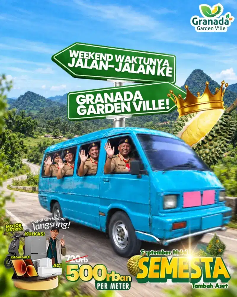 Dijual Tanah Kavling Buah di Granada Garden Ville