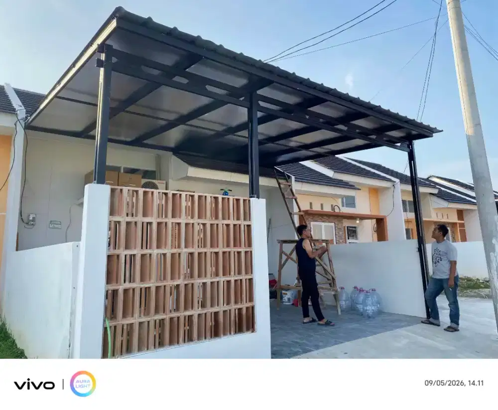 Pasang kanopi baja ringan