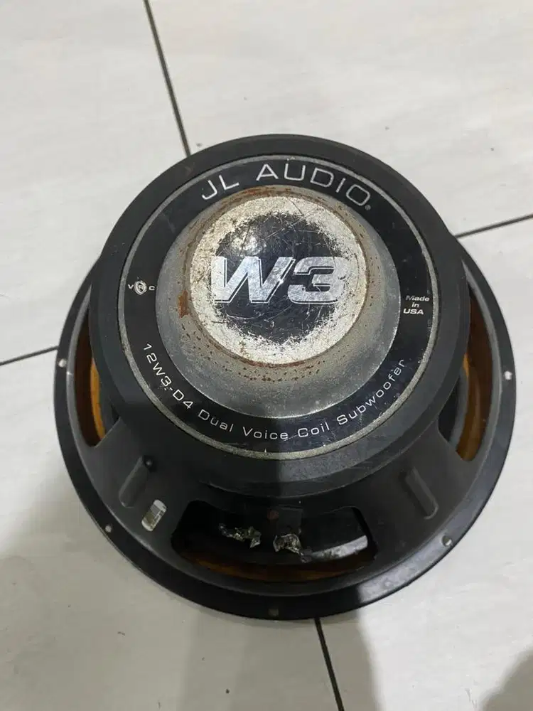 Speaker subwoofer JL 12W3-D4 doubel coil kondisi baik