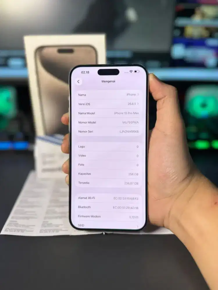 Iphone 15 promax 256gb ibox natural titanium