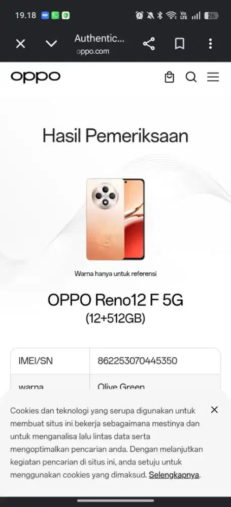 Oppo reno 12F 5g 12/512