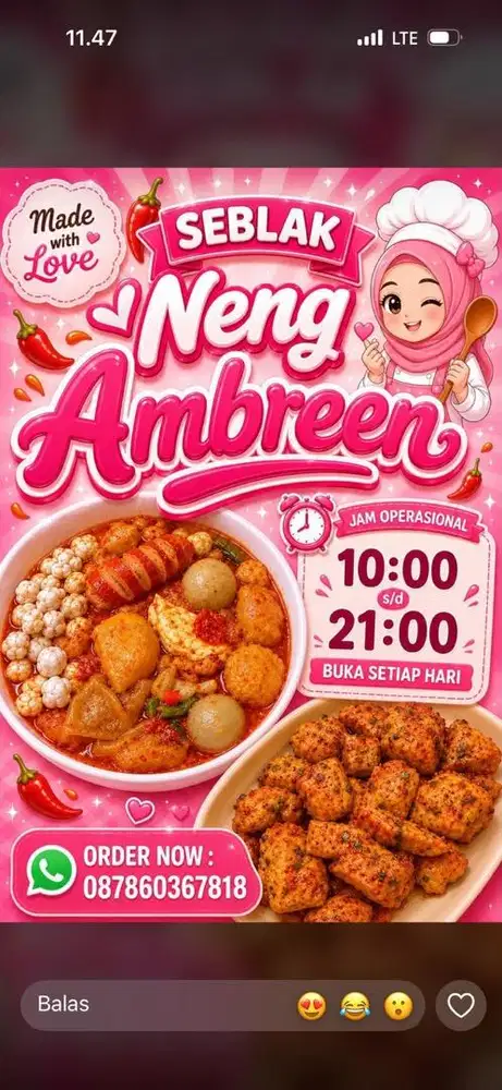 loker untuk di kedai seblak