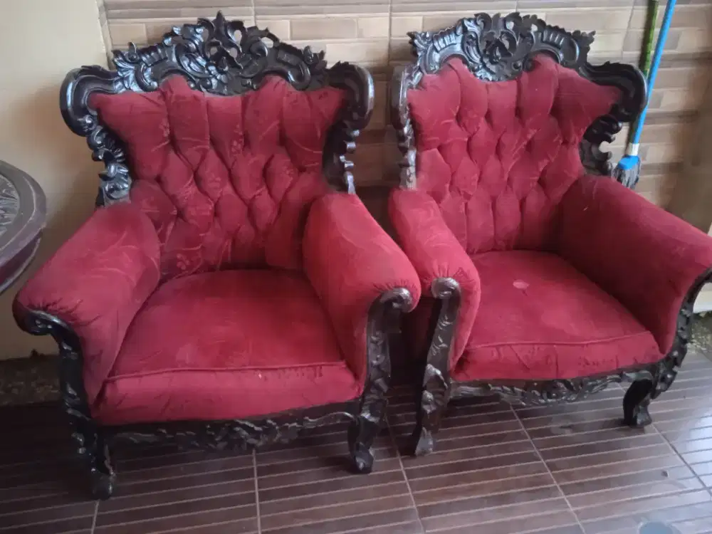 Jual kursi tamu kayu jati asli ukiran Jepara