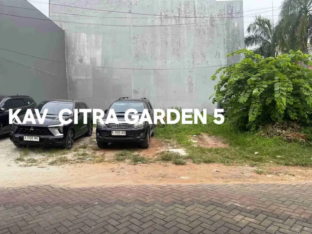 Dijual Kavling Citra Garden 5 , 9.75 x18, 175 m2, Shgb, hdp utara barat
