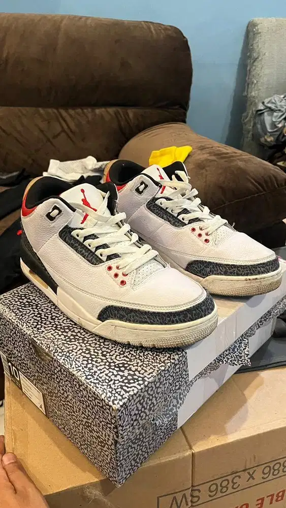 Air Jordan 3 Tokyo Fire Red Original Pemakaian Pribadi