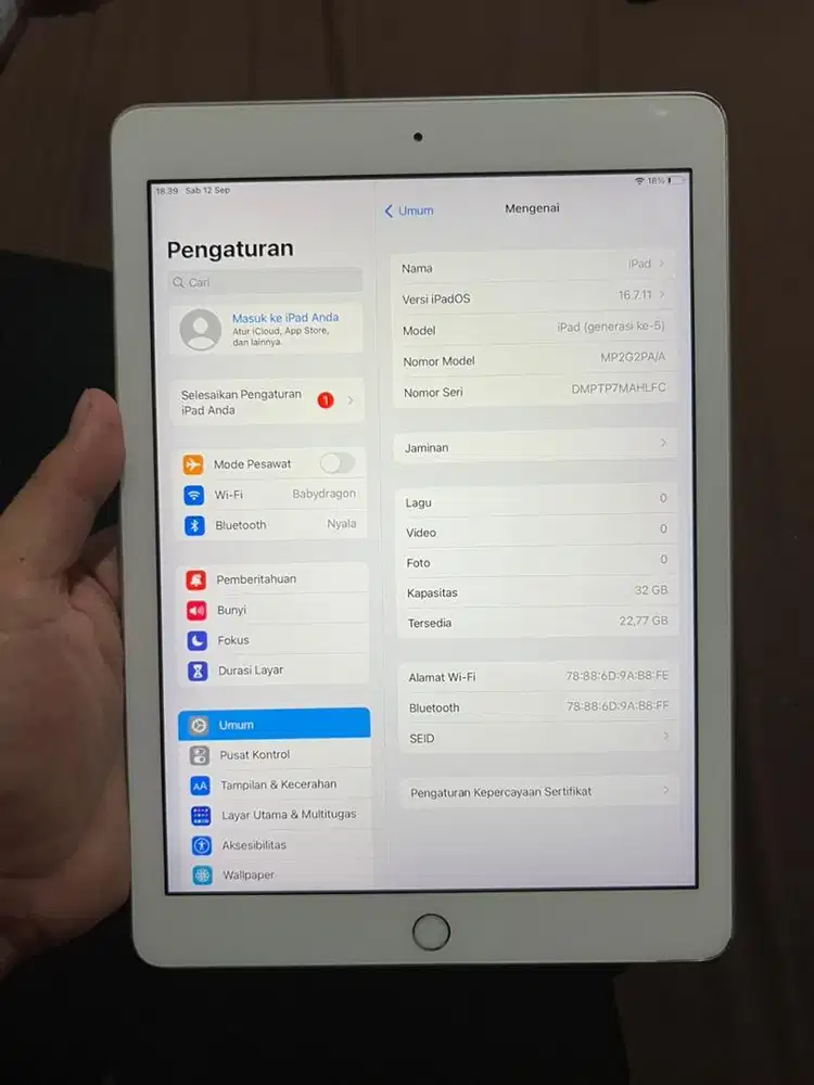 Ipad gen 5 32 gb ibox
