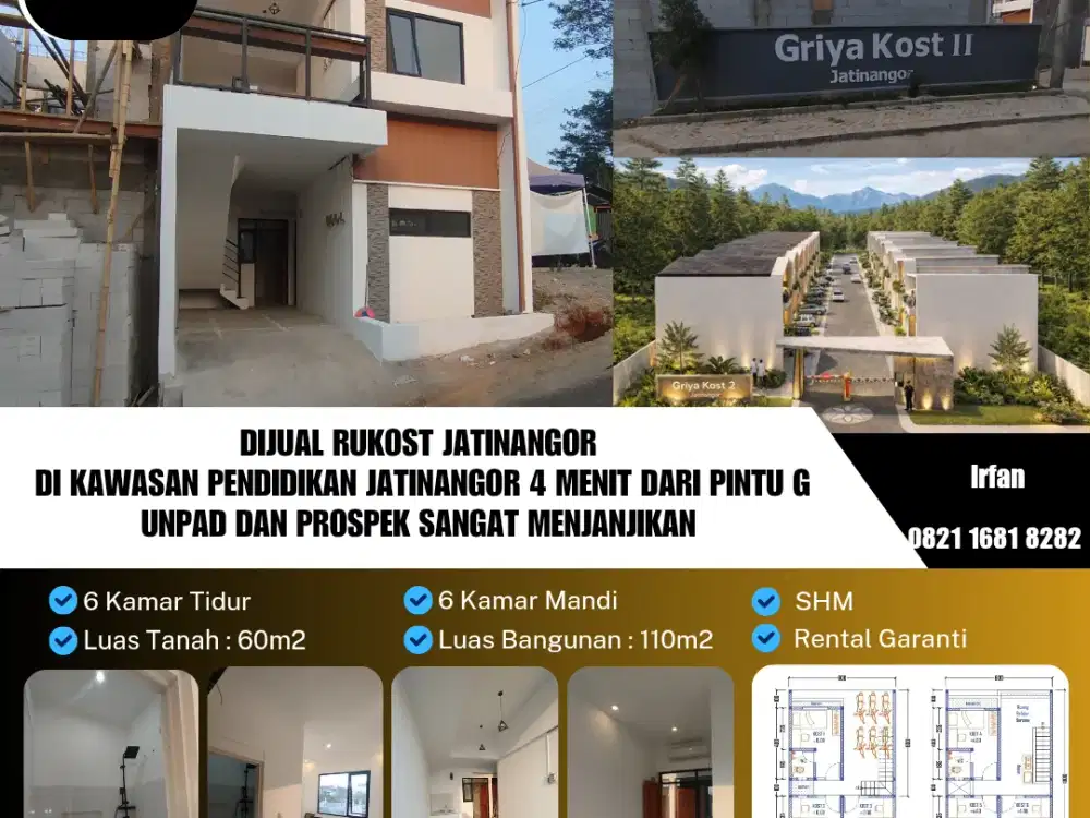 Dijual Rukost Jatinangor di Kawasan Pendidikan Jatinangor 4 Menit Dari Pintu G Unpad dan Prospek Sangat Menjanjikan
