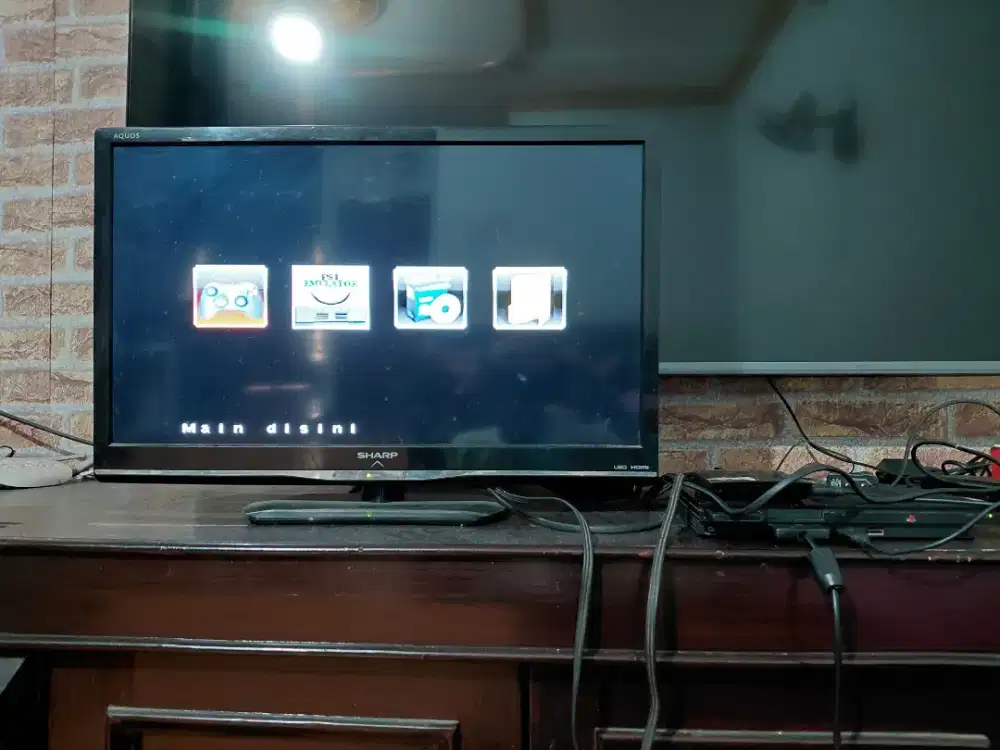 PS2 + TV Sharp 24 harga nego