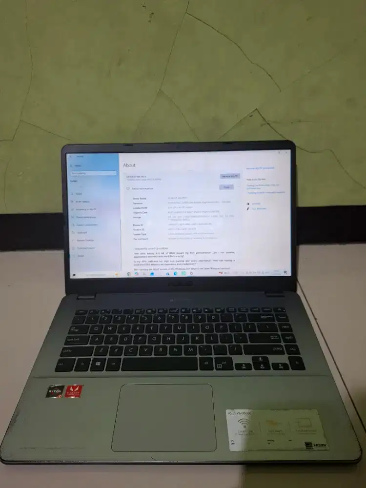 Laptop Asus Vivobook X505Za Rayzen 3