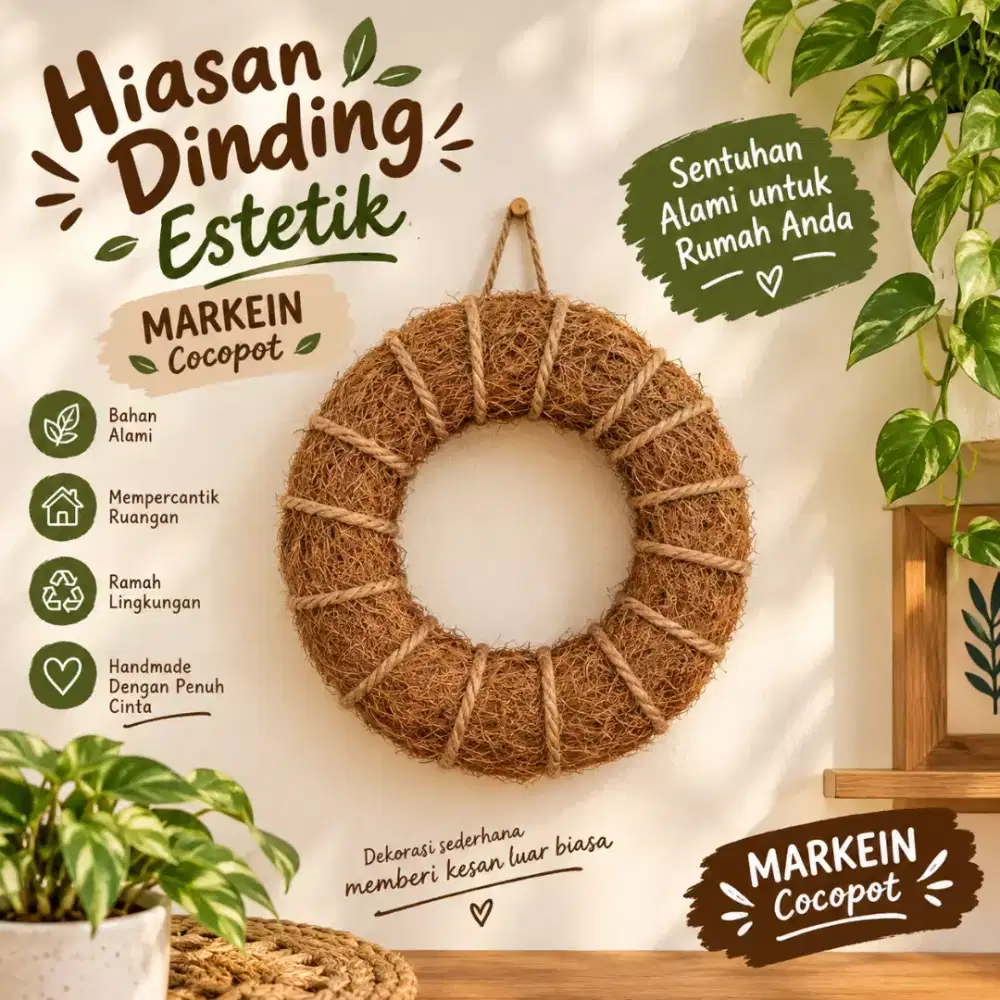 Hiasan dinding estetik ramah lingkungan