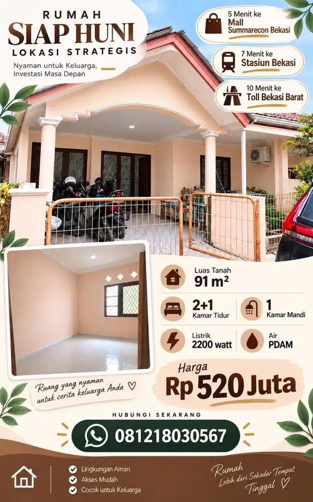 Rumah di jual cepat ( baca deskripsi)