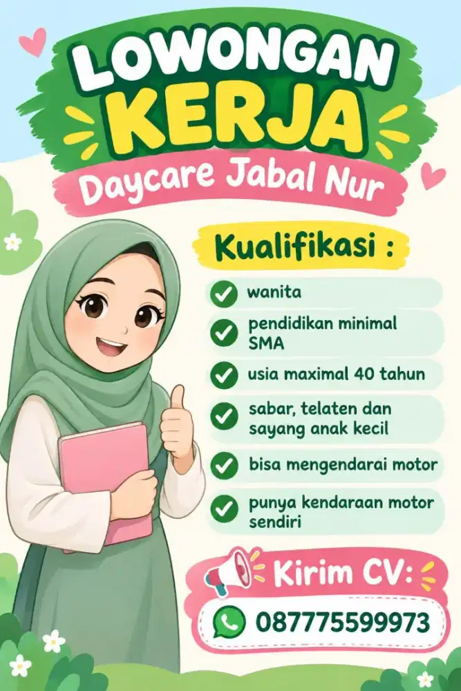 Lowongan Daycare Jabal Nur