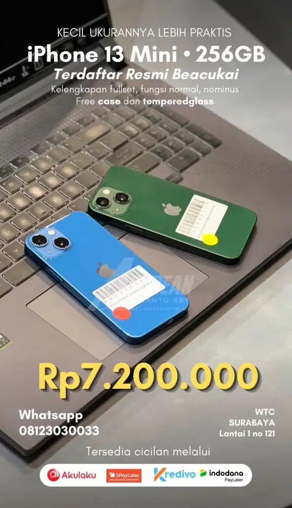 Second iphone 13 mini 256 gb beacukai