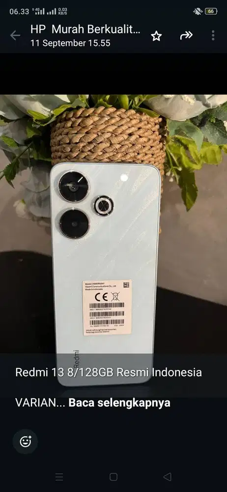 Redmi 13 8/128GB Resmi Indonesia