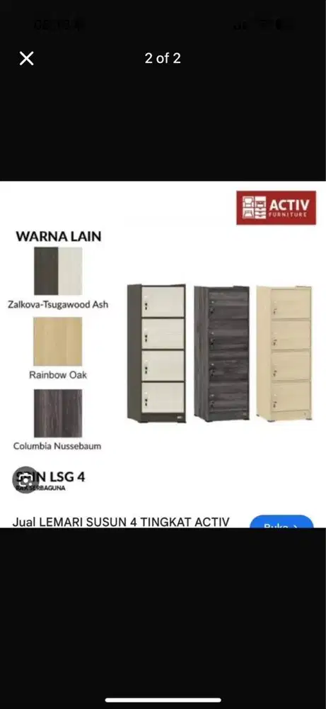 Obral murah Lemari Active 4 tingkat
