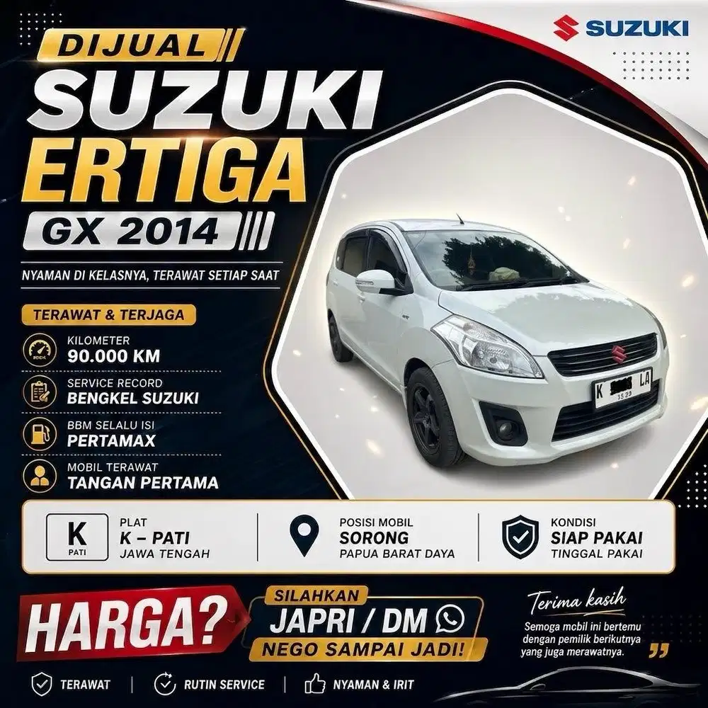 Suzuki Ertiga GX 2014