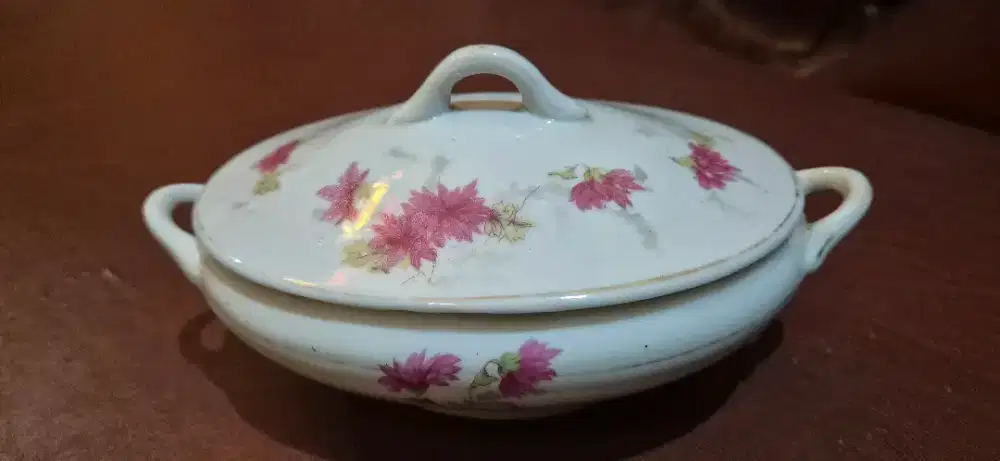 Mangkok basi bari palembang motif bunga