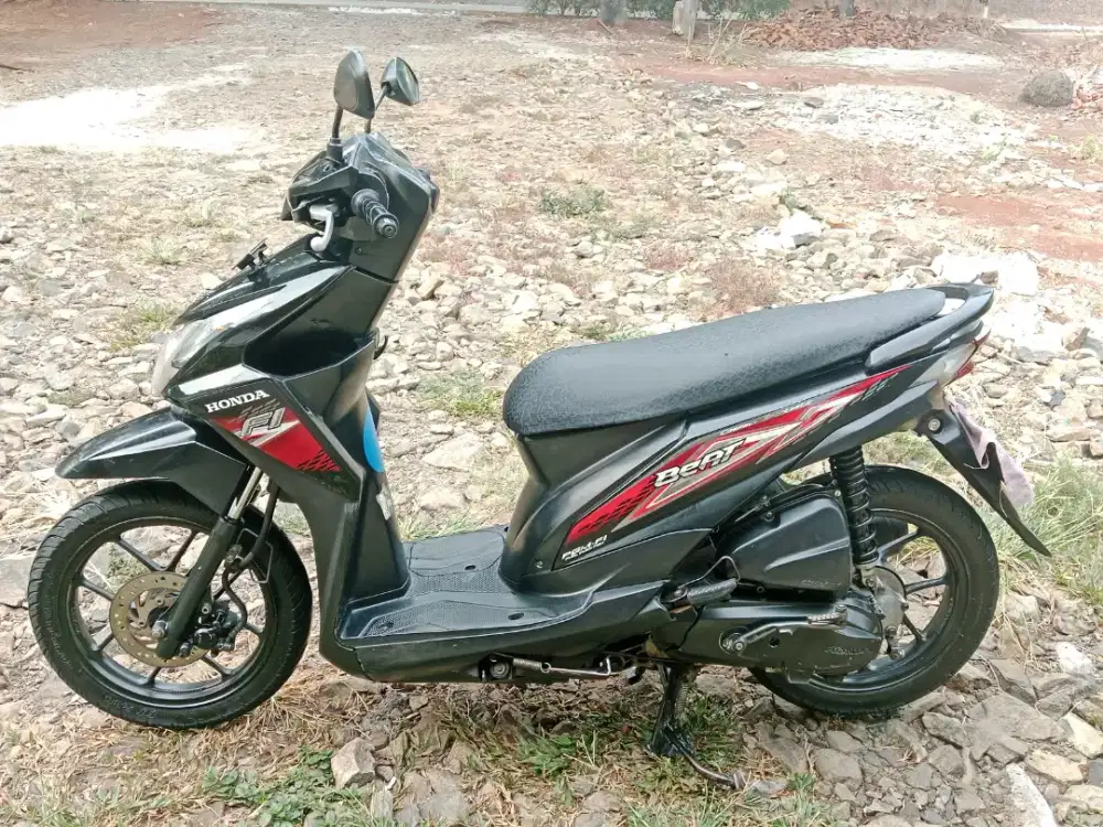 Honda beat tahun 2014 hitam stater kasar