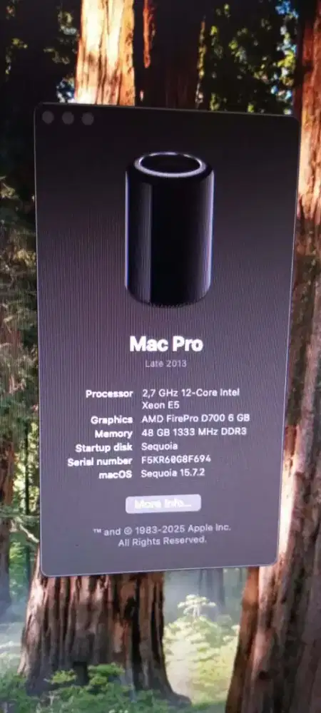 Mac Pro Tabung Late 2013