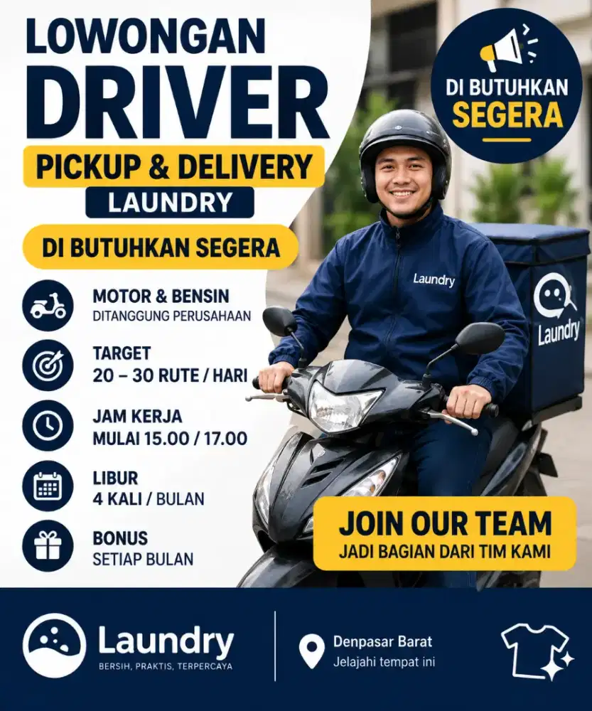 lowongan kurir laundry