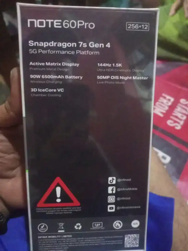 Jual hp infinix note 60pro snapdragon free heanset Bluetooth