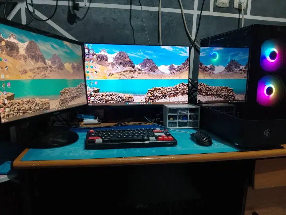 Dijual PC sett Monitor 2K Ryzen 5 + VGA intel Arc a380 JUAL CEPAT BU