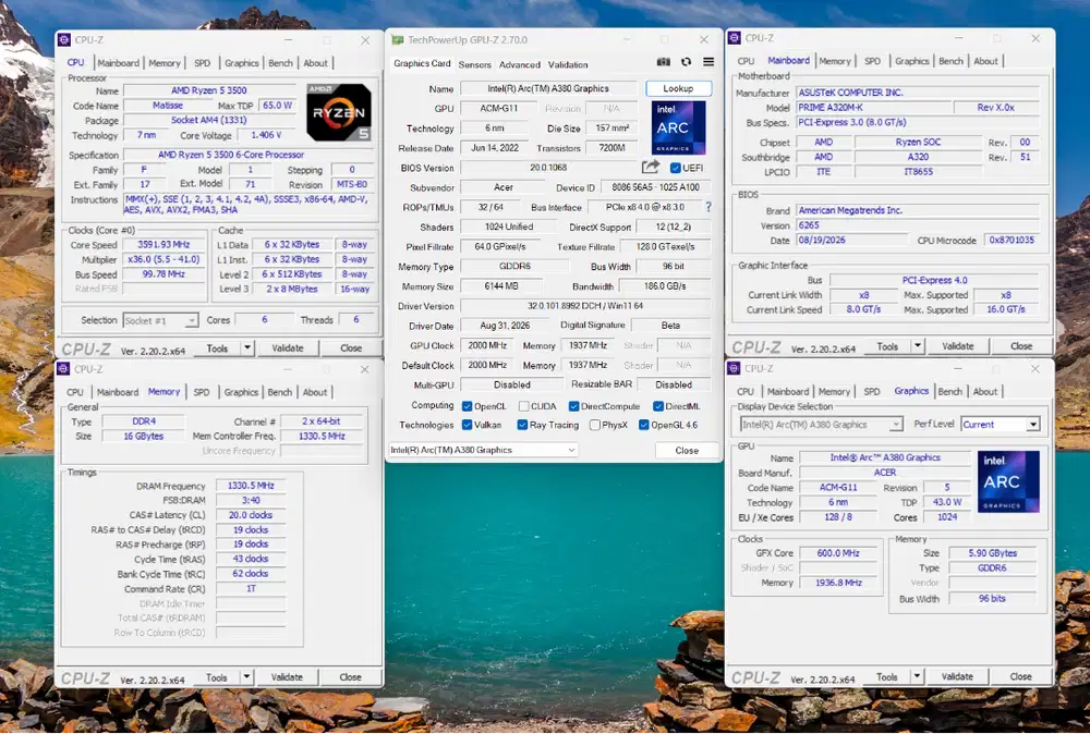Dijual PC sett Monitor 2K Ryzen 5 + VGA intel Arc a380 JUAL CEPAT BU