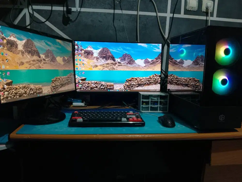 Gaming PC sett Monitor 2K Ryzen 5 dengan VGA Intel Arc A380 | 16gb BU