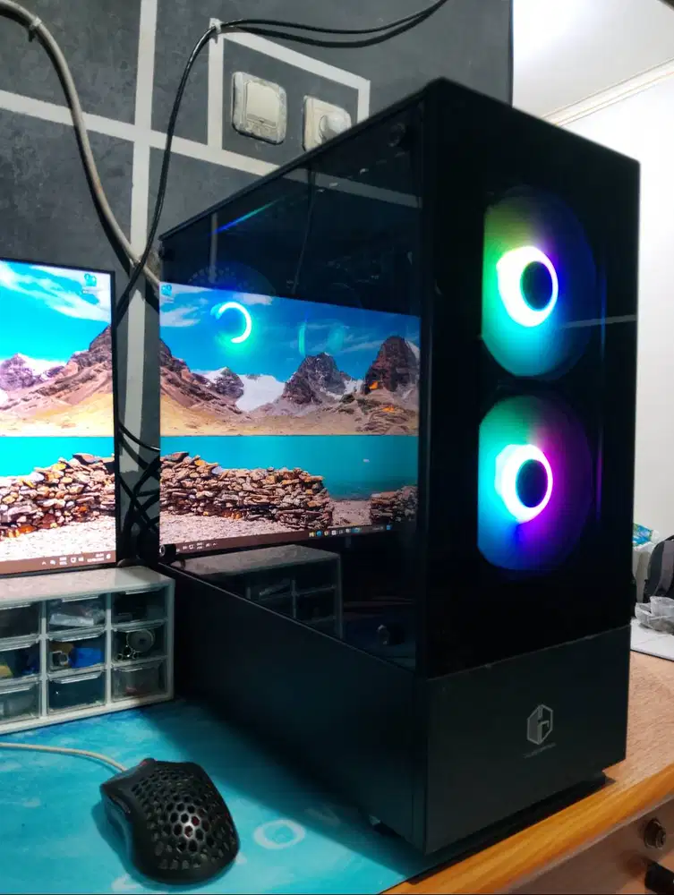 PC Ryzen 5 + Monitor 2k VGA Intel Arc a380 | Ram 16gb jual cepat BU